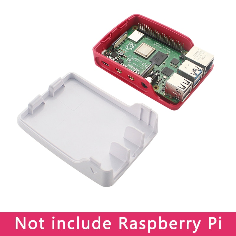 Original Raspberry Pi 4 Official Case ABS White & Red Shell Plastic Enclosure Box for Raspberry Pi 4 Model B