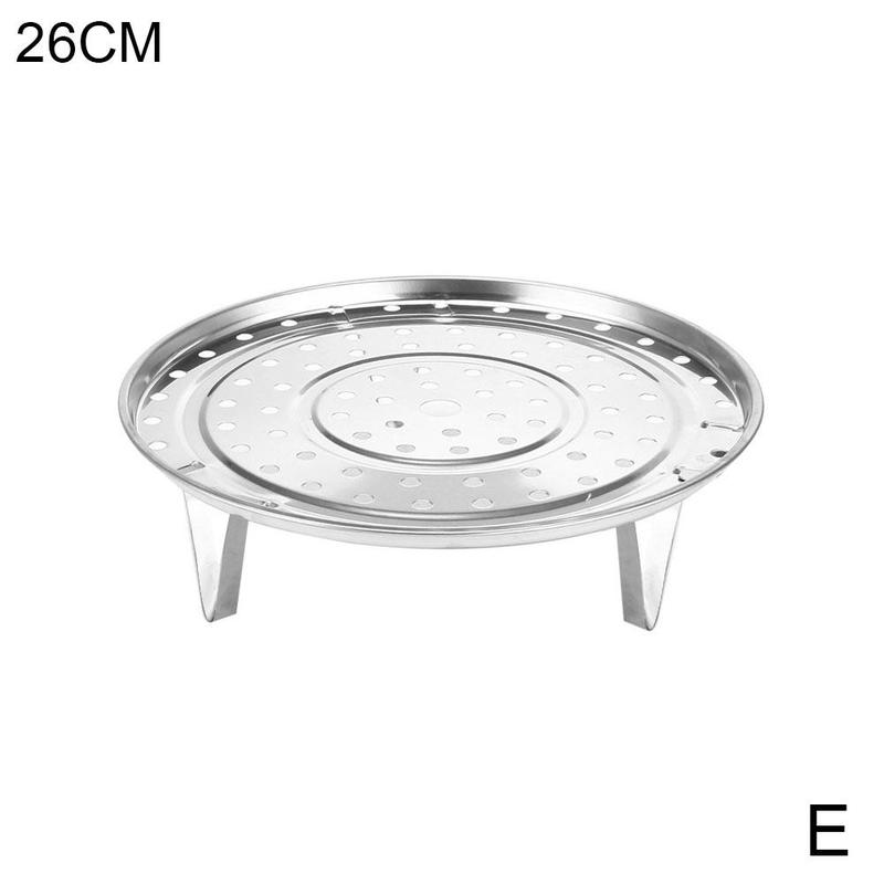 Steaming Dish Rack Multi-purpose Three-legged Steaming Cooking Steaming High-leg Stand Steamer Tray Steaming Rack Rack Roun V3U6: E