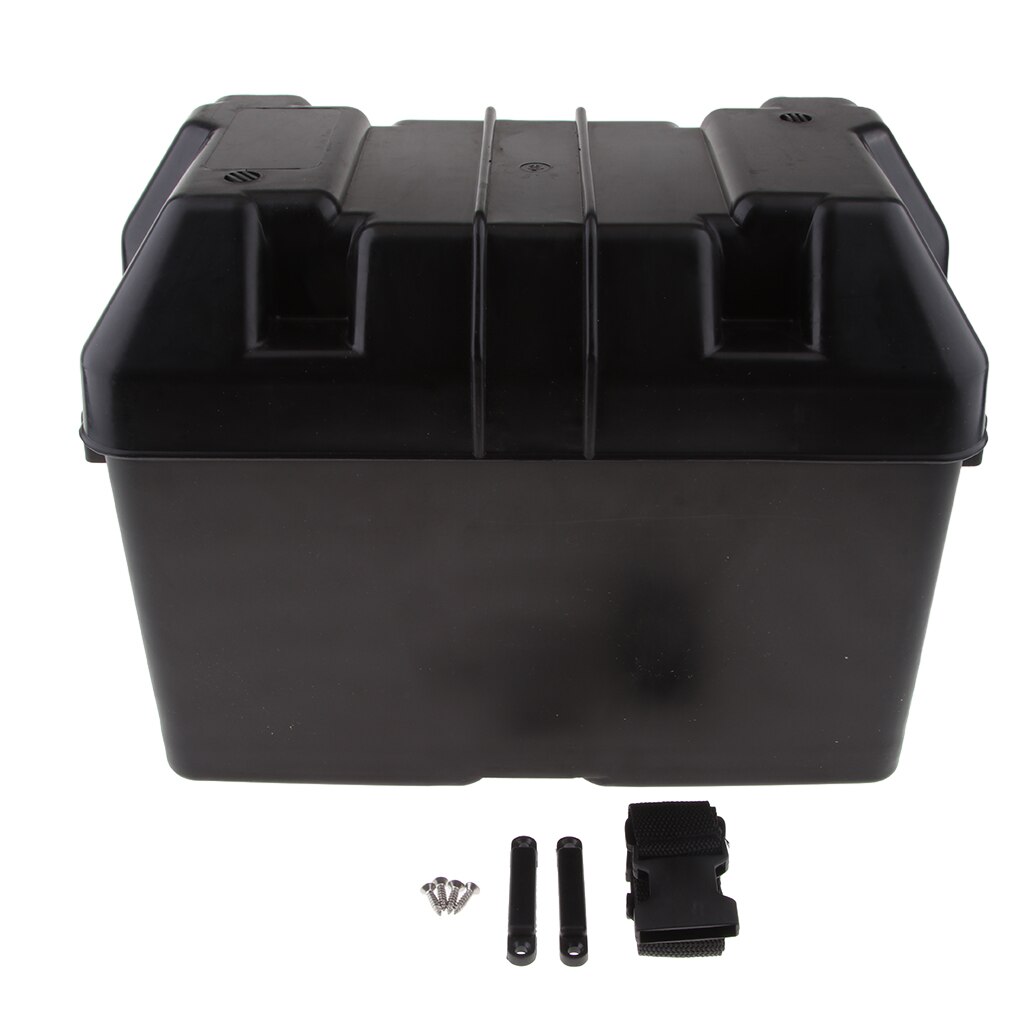 Marine Boat RV Camper Trailer Battery Box Power Guard W/ Strap