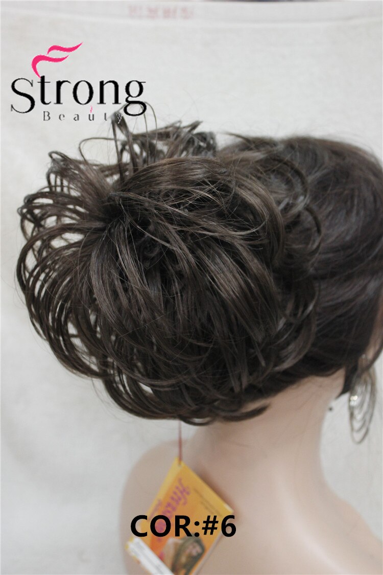 StrongBeauty Synthetic Ballet Hair Bun Extension Donut Chignon Hairpiece for Ponytail: #6