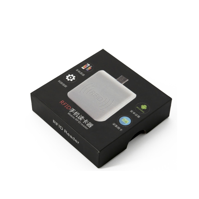 Mini lector Rfid portátil para el hogar, soporte para ventana/teléfono android, 13,56 mhz, tarjeta Nfc, Chip inteligente, lector Otg