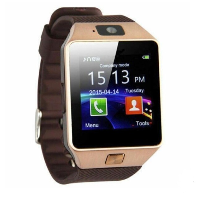 DZ09 Smart Watch Touchscreen Bluetooth Wrist Smart Phone Watch Sports Fitness Tracker Camera Compatible with iOS Android: Gold