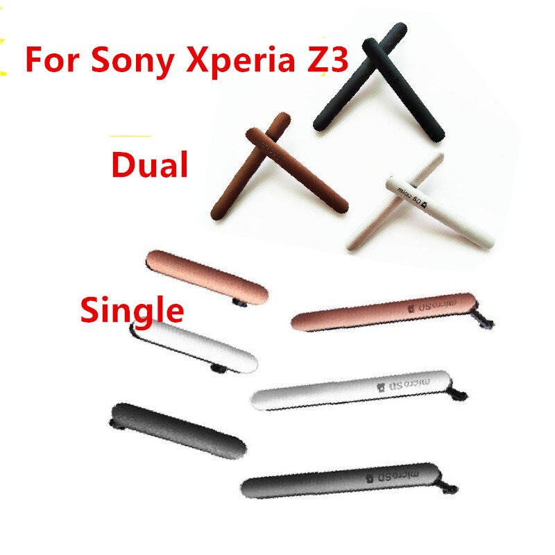 Per Sony Xperia Z3 Dual D6633 D6683 singolo D6603 nuovo caricabatterie coperchio usb porta caricatore coperchio antipolvere + coperchio Slot porta SIM Card