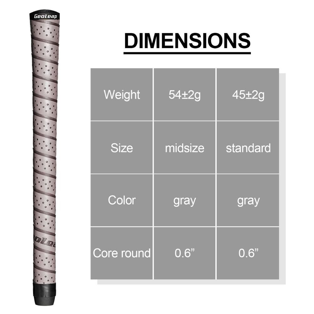 Geoelap wrap golfgreb 8 stk / sæt standard / mellemstore golfklub greb jern og træ greb 4 farver at vælge: Grå mellemstore