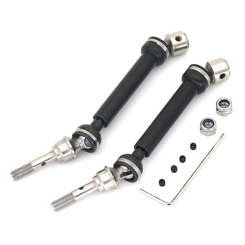 Hårdstål splines cvd sväng drivaxel axlar 115-139mm för 1/10 skala traxxas snedstreck 4 x 4 rustler vxl stampede rc crawler: Gul