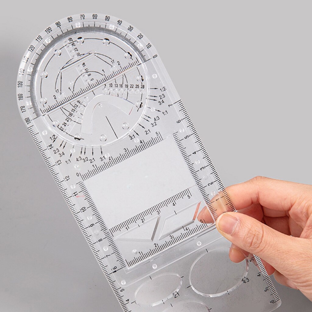 Geometric Drawing Template Measuring Tool for Artist Student Pattern Maker DIY for Kids Adults Durable