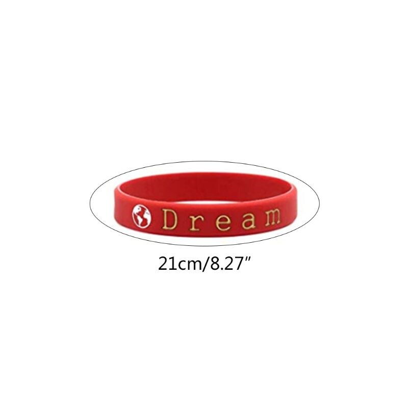 Beweggründe Silikon Gummi Armbänder inspirierend Armbinde Traum Mut Stärke Glauben Glauben Hoffen Armreif