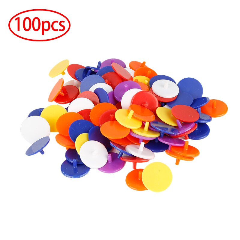 24mm Golf Equipment 100Pcs Plastic Round Golf Ball Mark Golf Training Aids golf stuff Golfer accessories Golf flag Random Color