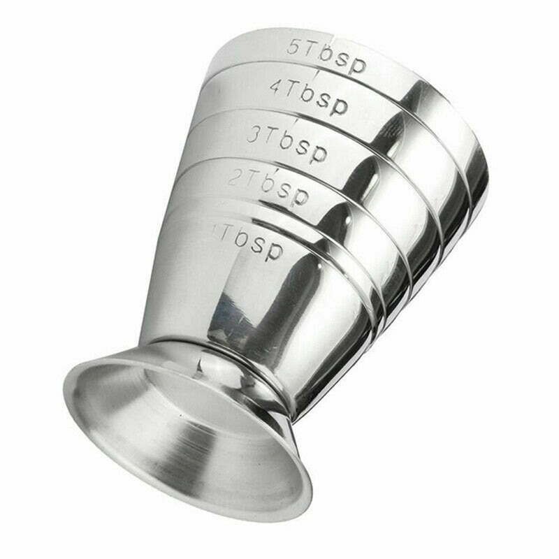 75ml Measure Cup Stainless Steel Jigger Shot Drink Spirit Mixed Cocktail Beaker Stainless Steel 304 Magic Measuring Cup Jugs