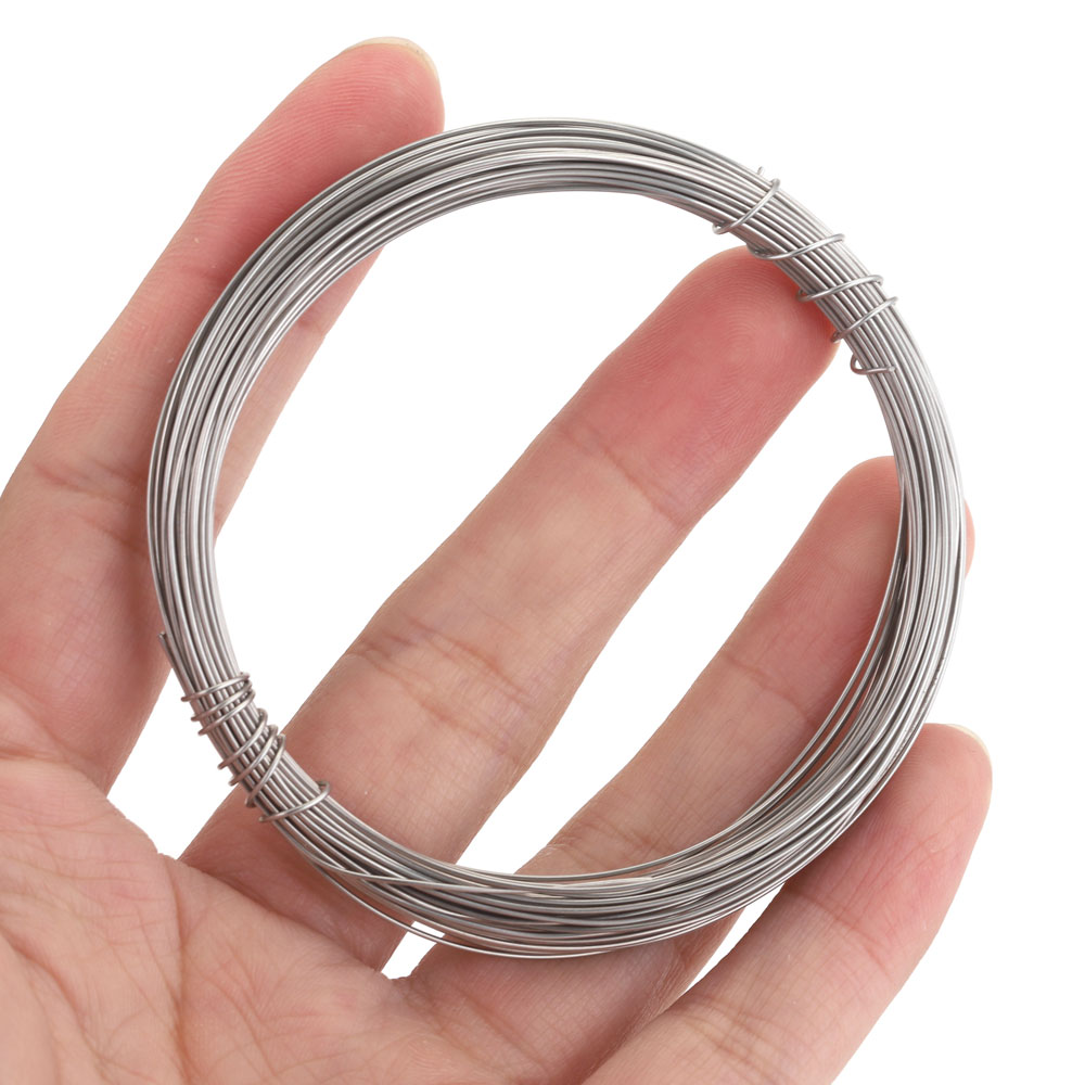 Fil d'acier inoxydable 10m/rouleau 0.3-1mm, pour la fabrication de bijoux, fil de perles, cordon de bijoux, fil unique en acier, Accessoires de recherche