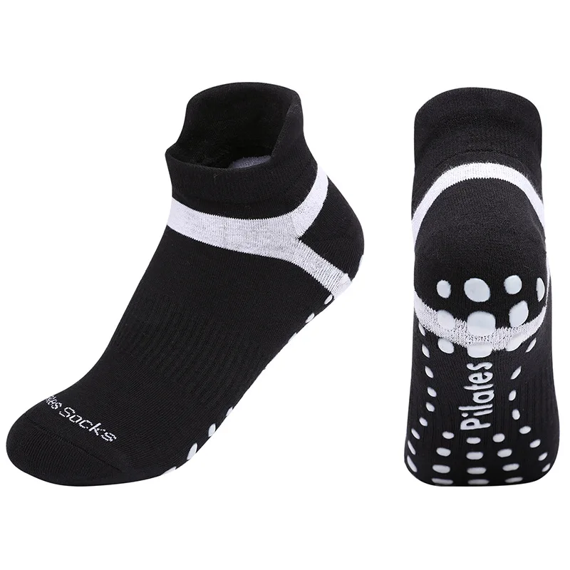 Yoga Socken Männer Frauen Professionelle Silikon nicht-Unterhose Pilates Socken Große Größe drinnen Boden Fitnessstudio Fitness Baumwolle Tanz Sport socken: S / Beige