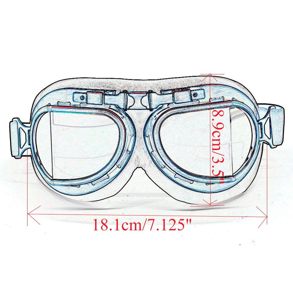 Yellow Lens Leather Frame Motocross Goggles Clear Steampunk Goggles Sport Sunglasses For Motorcycle Cafe Racer Dirt Bike
