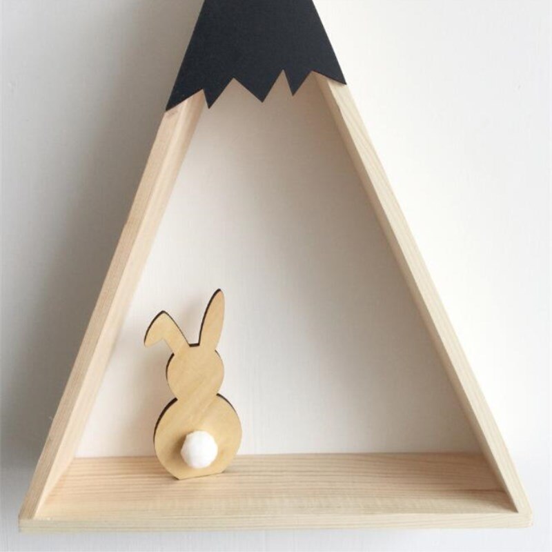 Ins Nordic Stil Holz Kaninchen Ornamente Kinderzimmer Dekoration Holz Handwerk Kinder Sichere Natürliche Spielzeug Fotografie Requisiten: White Ball