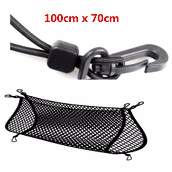 100*70cm Car Van Trunk Luggage Storage Net Cargo Net RV Camper Trailer Nylon Elastic Mesh Tidy Trunk Organiser Accessories