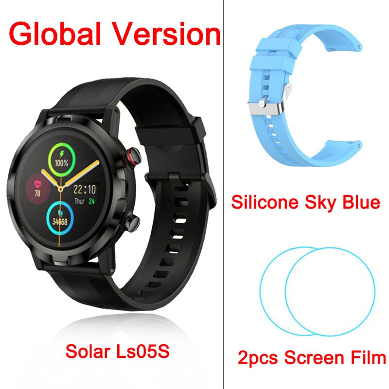 Youpin Haylou LS05S Smart Watch Full Touch Fitness Tracker Blood Pressure IP68 Waterproof Smartwatch Haylou RT For iOS Android: Ls05S Silicone Blue1