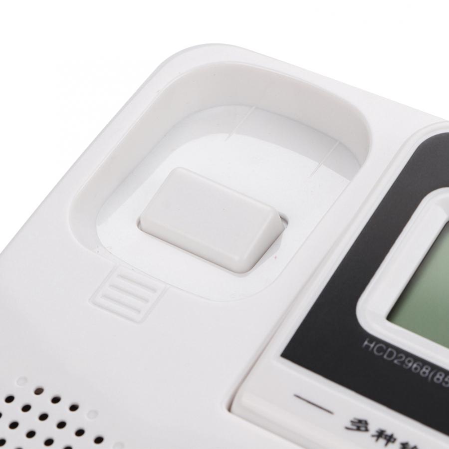 D017 Screen Display Home Telephone Desk Phone for Home Office Desktop Telephone White Telephone