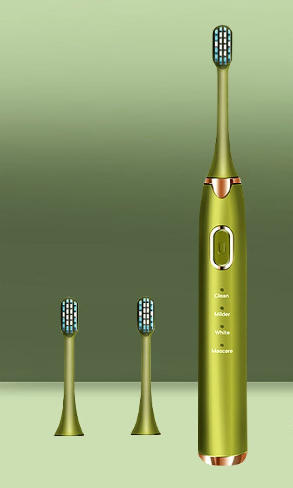 Elektryczna szczoteczka ultradźwiękowa BS-201 dorosły zegar szczotka 4 tryb USB ładowarka akumulator IPX8 zamienne końcówki robić szczoteczek robić zębów zestaw