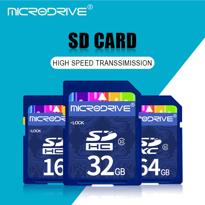 Muistikortti 128gb 64gb 32gb sd-kortti (ei microsd-kortti) luokan 10 flash-muistikortti muisti sd-kortit digikameralle