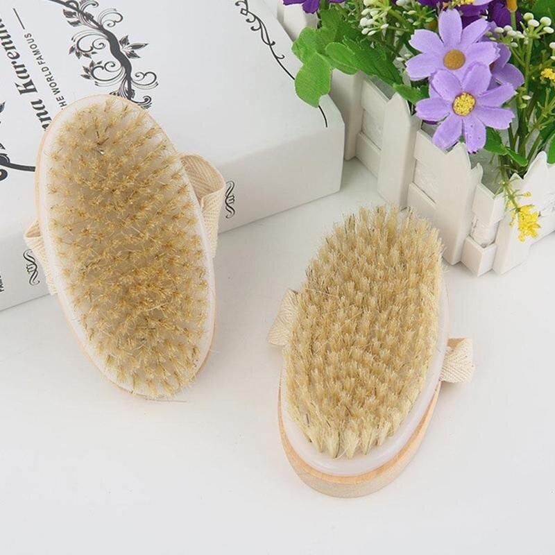 1 Pcs Wooden Back Brush Long Handle Bath Natural Brushes Brushes With Body Bathroom Massager Wooden Shower Exfoliating Hand X6P8