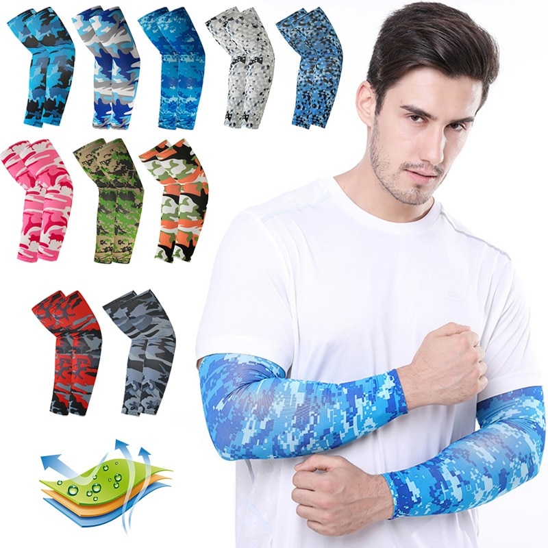 Maniche da braccio da gioco maniche da bicicletta protezione UV corsa maniche da ciclismo protezione solare scaldamuscoli bracciale da sole polsino