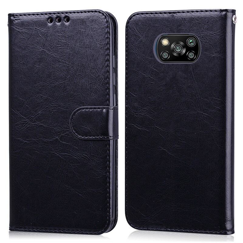 For POCO X3 NFC Case Leather Wallet Phone Case For Xiaomi POCO X3 Pro Case Flip Magnetic Wallet Case On for POCO X3 NFC Cover