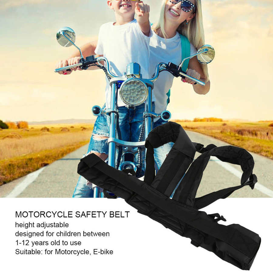 Behagelig baby motorcykel sikkerhedssele justerbar højde e-cykel børn sikkerhedssele sele blød