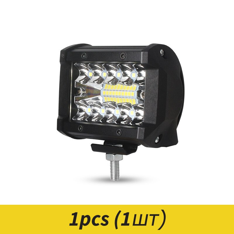 Xinfok Auto Led Spot Flood Work Light 3030 Smd Dc 12-24 Volt 60 Watt 6500K Verlichting Combo beam Voor Truck 4X4 4WD: 1 PCS