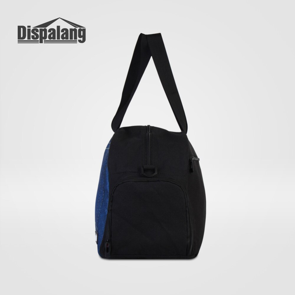 Dispalang-bolsa de viaje de gran capacidad con estampado de unicornio, bolsa de lona de viaje con almacenamiento independiente de zapatos, bolso de hombro para fin de semana