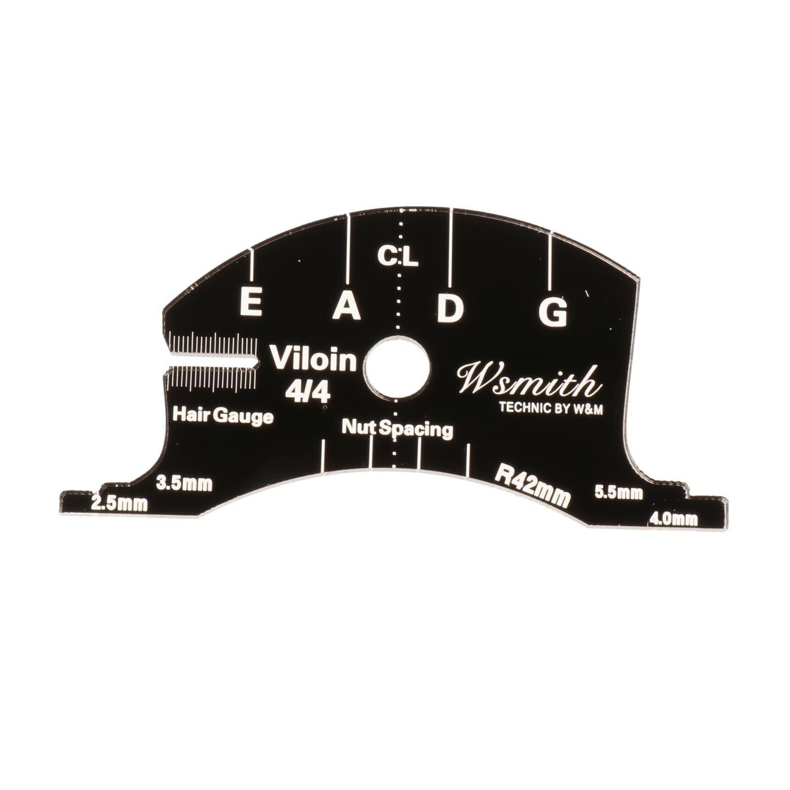1/2 3/4 4/4 Size Violin Bridge Template Reference Tool for Cello Viola Violin: Black