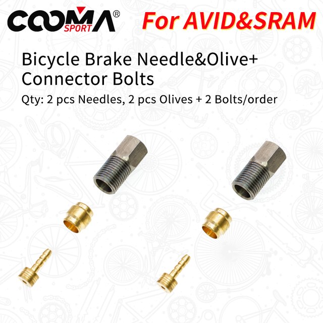 Manguera de freno de bicicleta, inserto de conector de Oliva/perno de conexión de aguja para sistema AVID SRAM, 10 o 2 juegos: Needle Olive Bolts 2