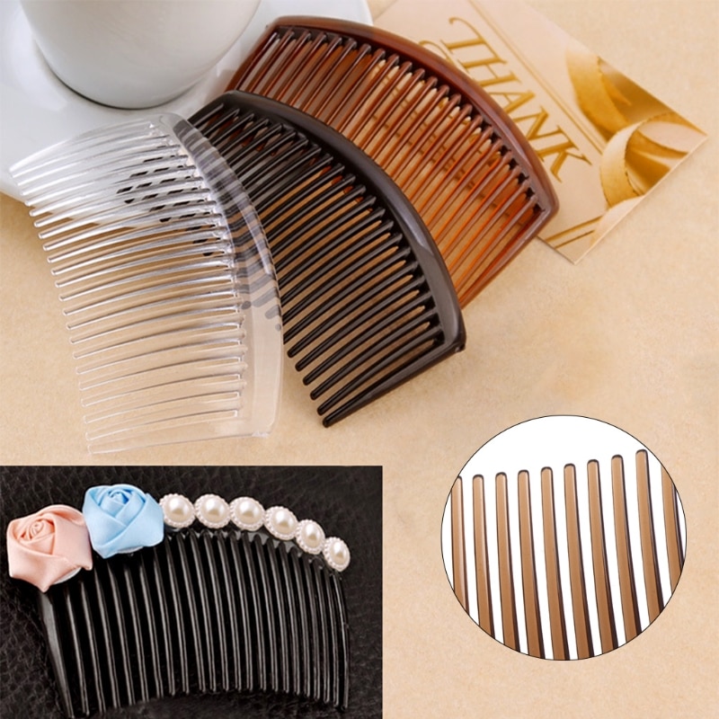 5 Stks/set Handgemaakte Kam 23 Tand Plastic Hoofddeksels Haaraccessoires Vrouwen Diy Clip