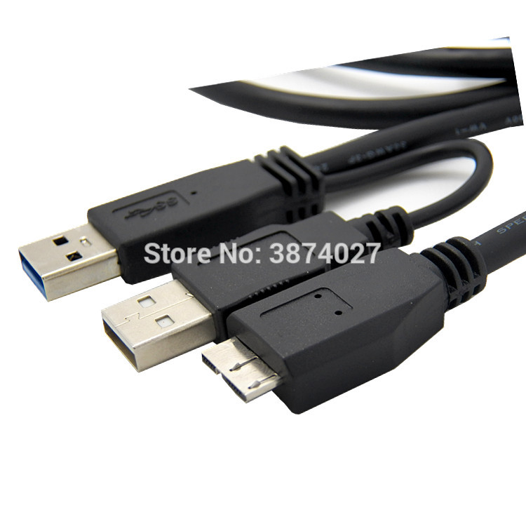 USB 3.0 Male naar Micro USB 3 Y Kabel met Extra usb Power USB3.0 Male naar Micro USB3.0 B Mannelijke adapter Kabel voor HDD Harde Schijf