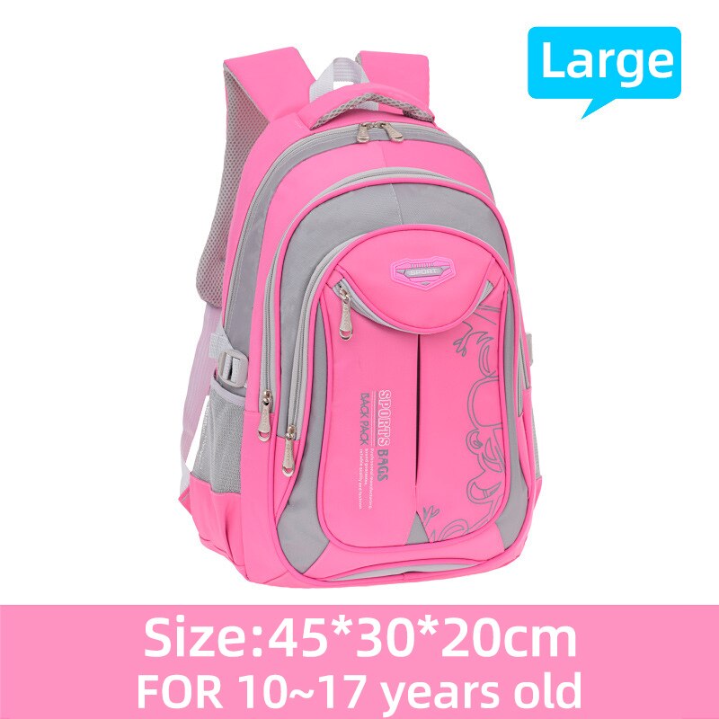 2022 plecak szkolny marki wodoodporne torby szkolne dla nastoletnich dziewcząt plecaki chłopięce o dużej pojemności Bookbag torby dziecięce tornister: pink-L