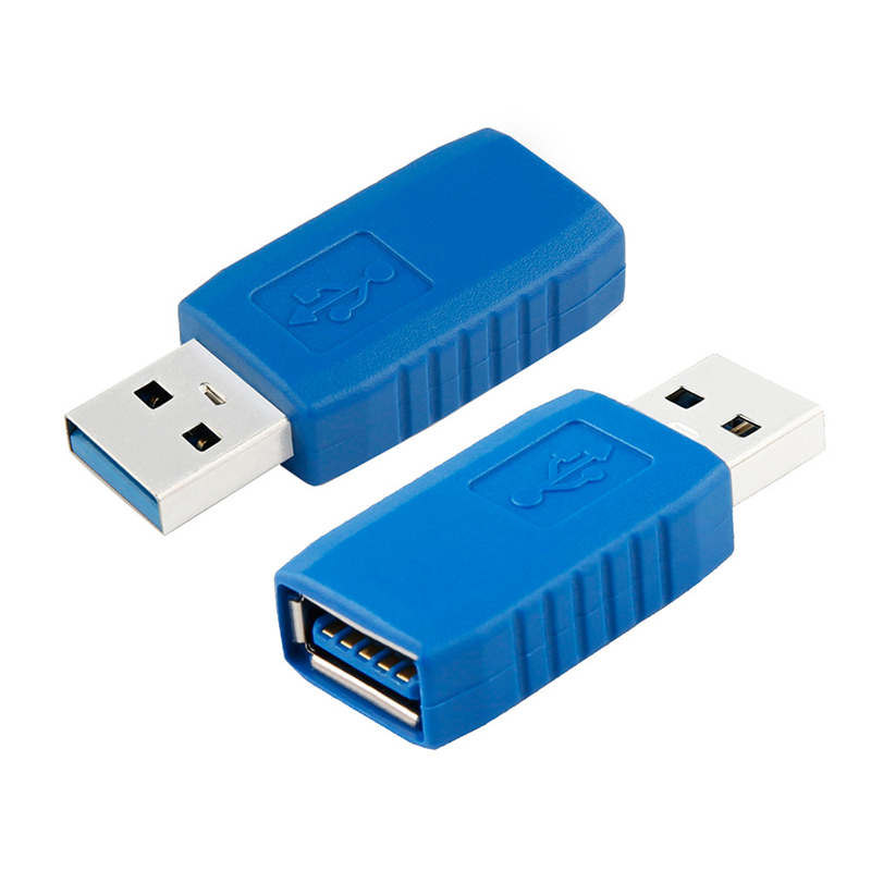 USB 3.0 A Male To A Female Adapter USB3.0 AM To AF Coupler Connector Extender Converter for Laptop PC: Blue