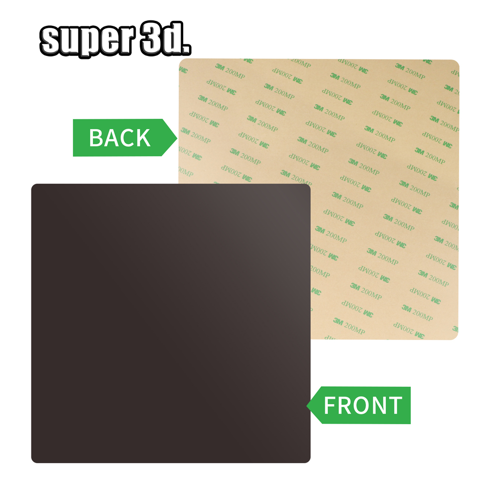 Adesivo magnetico con adesivo 3M 180/220/235/250/310/350mm Nastro magnetico per piastra di costruzione base letto stampante 3D per Ender3 CR20 K1 Max: 1.2mm