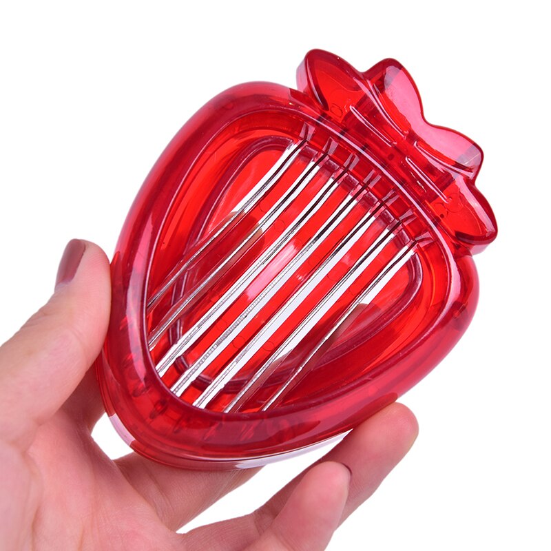 Strawberry Slicer Fruit Cutter Carving Tool Salad Cutter Stainless Steel strawberry cutter Fruit slicer Portable Kitchen Gadgets