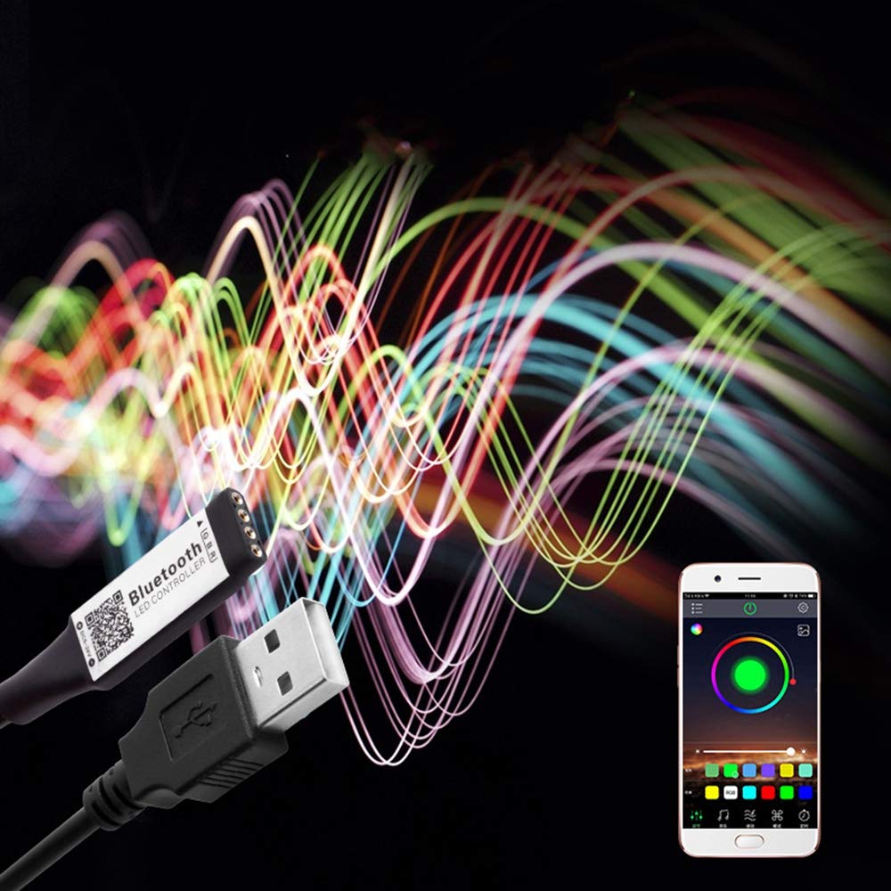 Mini USB streifen Regler Bluetooth APP Clever RGB USB Bunte synchronisieren zu Musik & Timer Regler für 5V RGB LED Streifen Licht