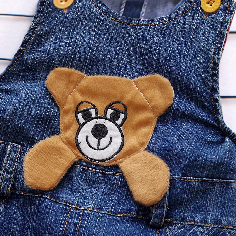 Ienens Peuter Jongen Denim Overalls Baby Cartoon Tuinbroek Baby Lange Broek Kinderen Jongen Jeans Jumpsuit Kleding Kleding Broek