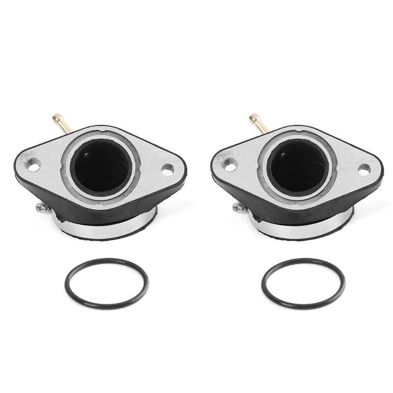2pcs Carb Intake Carburetor Air Joint Boot Interface Adapter Connector Pipe Manifold For XV400 XV500 Black Car Accessories