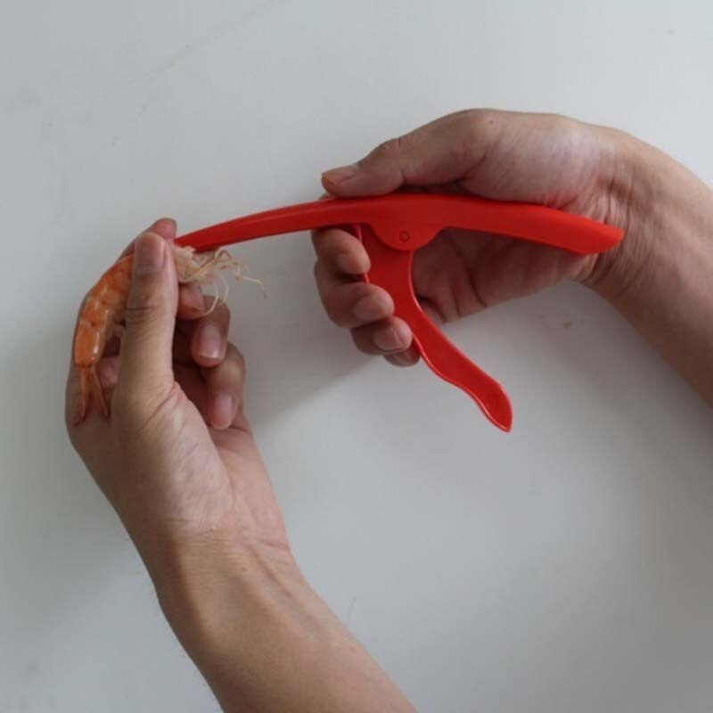 1 pc gambas pelador práctico útil langostino pelador bombardeo dispositivo camarones Deveiner cáscara herramientas de cocina