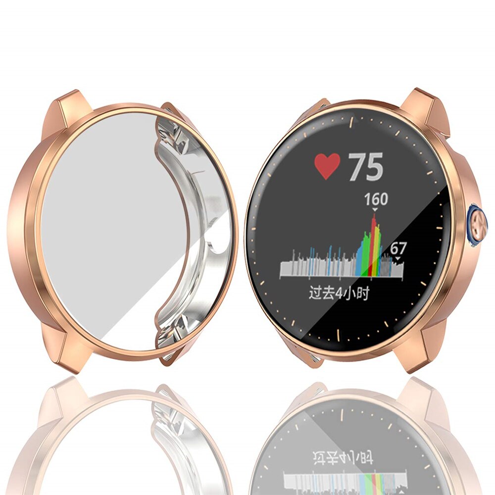 Funda protectora galvanizada de lujo de silicona para reloj Garmin vivoactive 3, accesorios musicales, 1 unidad