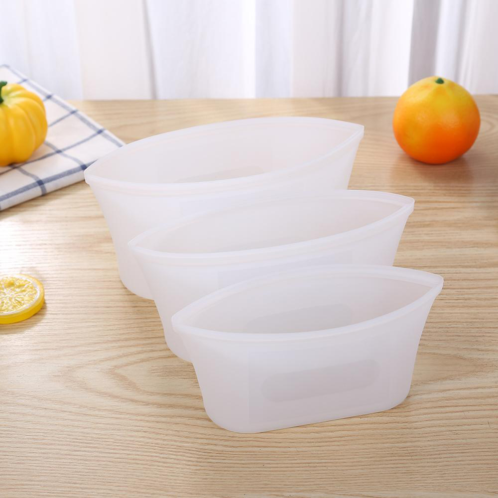 Food Storage Bag Silicone Reuseable Fresh-Keeping Sealing Container Bags Practical Space-Saving Refrigerator Organizer