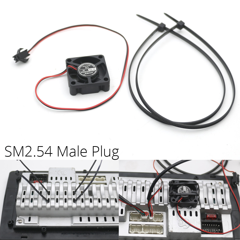 Adaptateur de câble de panneau de montage de tableau de bord USB, ventilateur de refroidissement pour Android, limitation de l'unité principale, autoradio CD, audio stéréo, 4 broches, 6 broches: Black