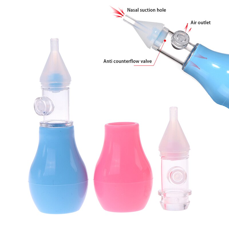 Aspirador Nasal de silicona para bebé, seguridad para la nariz, succión al vacío, cuidado del bebé, ventosa antireflujo
