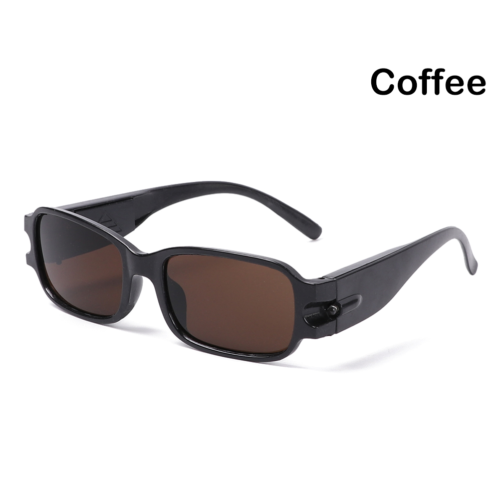 Ledede læsebriller mænd kvinder justerbar magnetisk sundhed uv-beskyttelse dovne briller læsebriller: Kaffe
