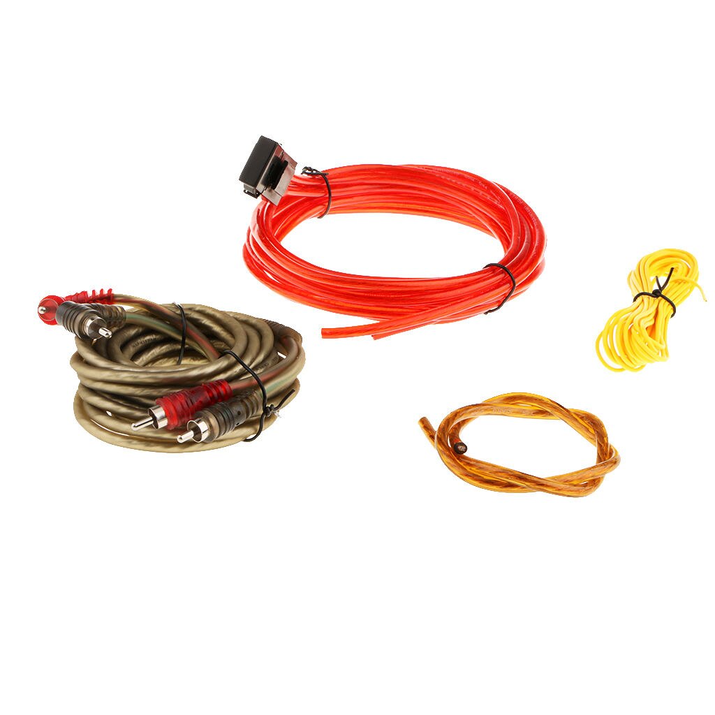 Car Subwoofer Sub Amplifier AMP RCA Wiring Kit Power Cable 126