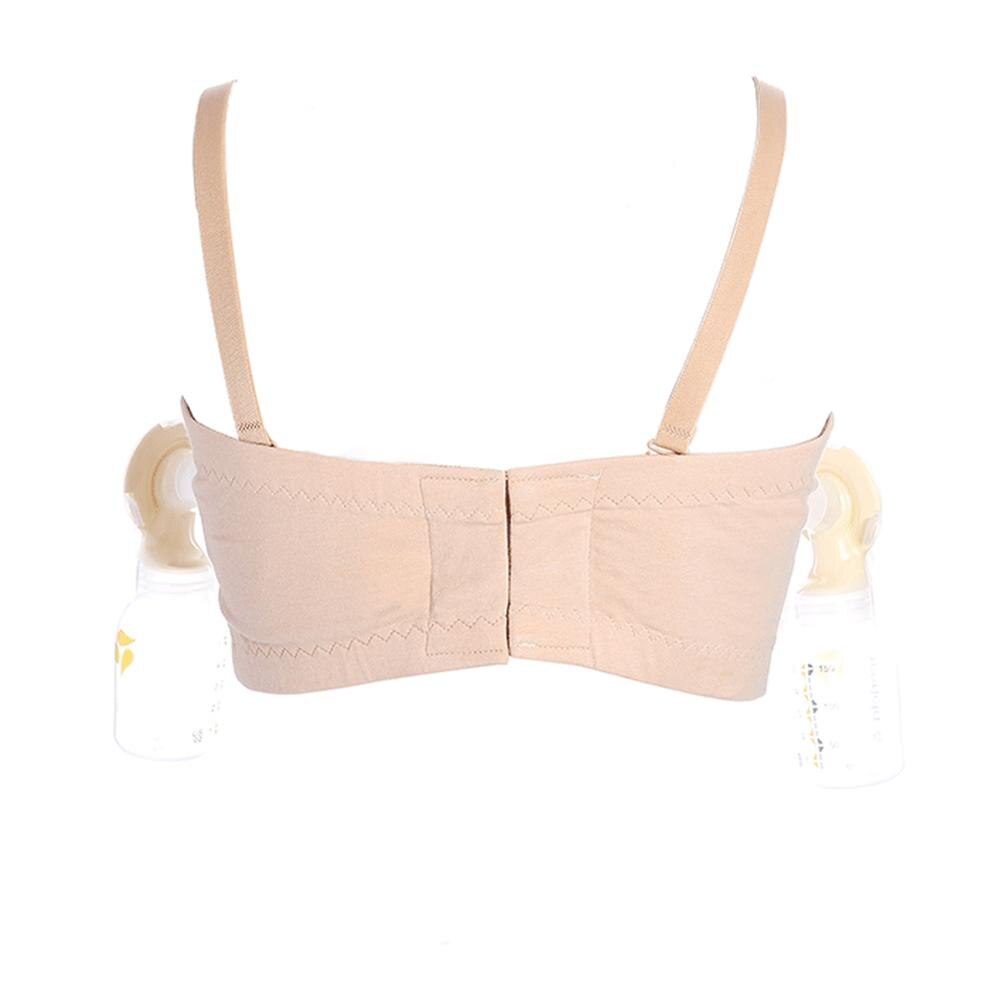 Women Hands-Free Maternity Breast Pump Bra Breastfeeding Nursing Bra Pumping Milk Bra Cotton