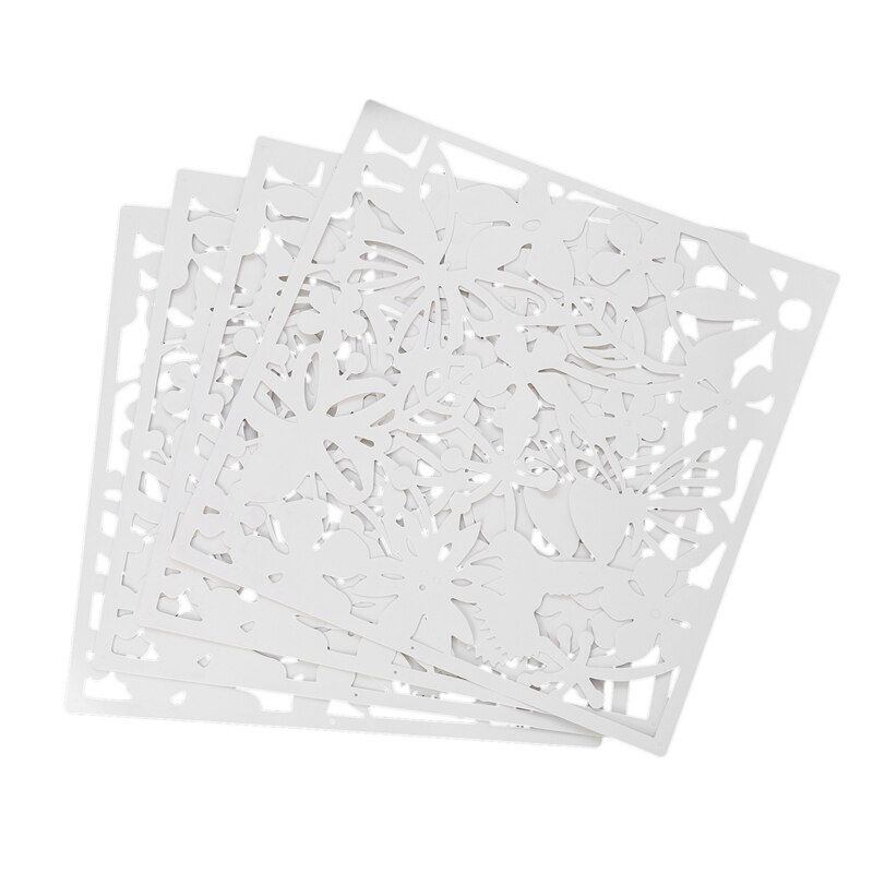 8 styk 40 x 40cm hængende skærm værelse gardin skillevæg skillevæg panel boligindretning :4 styk polyethylen hvid & 4 stykker sommerfugl