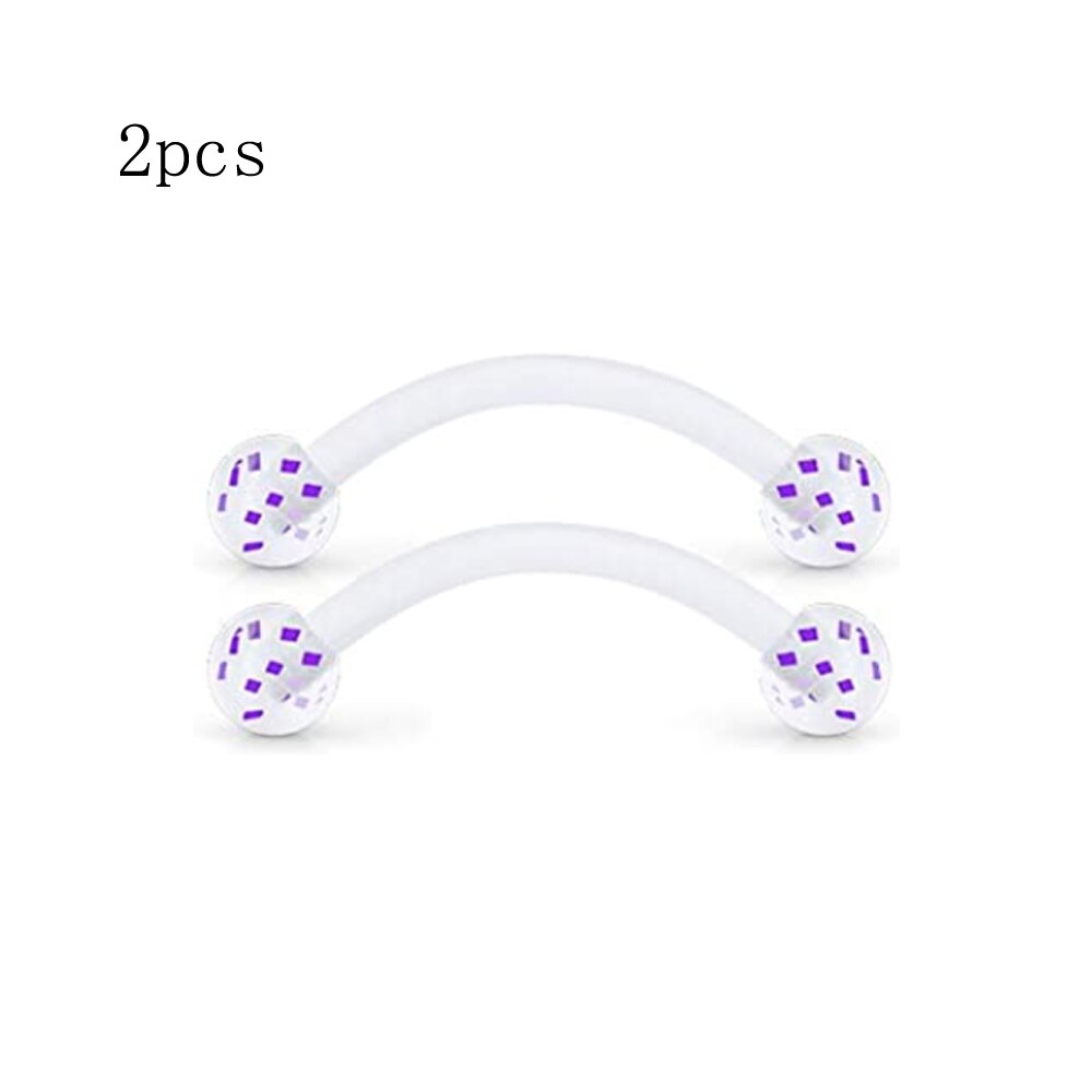 Clear Kraakbeen Earring Piercing Vazallen Flexibele Acryl Helix Hoop Neus Lip Stud Wenkbrauw Tragus Septum Hoefijzer Ring Paars