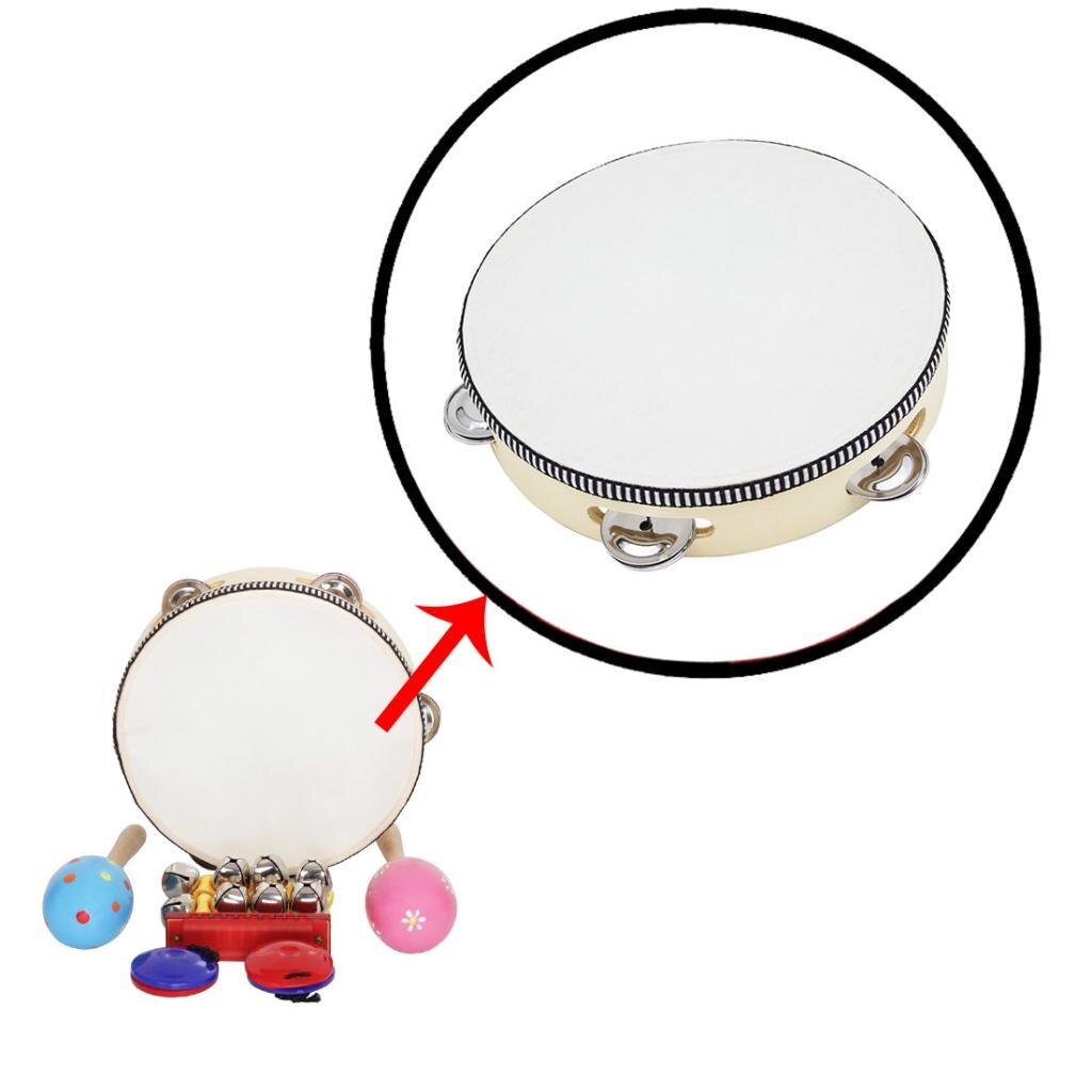 1 set /8 stück handrassel, kastagnetten, mundharmonika, tamburin, mini-percussion